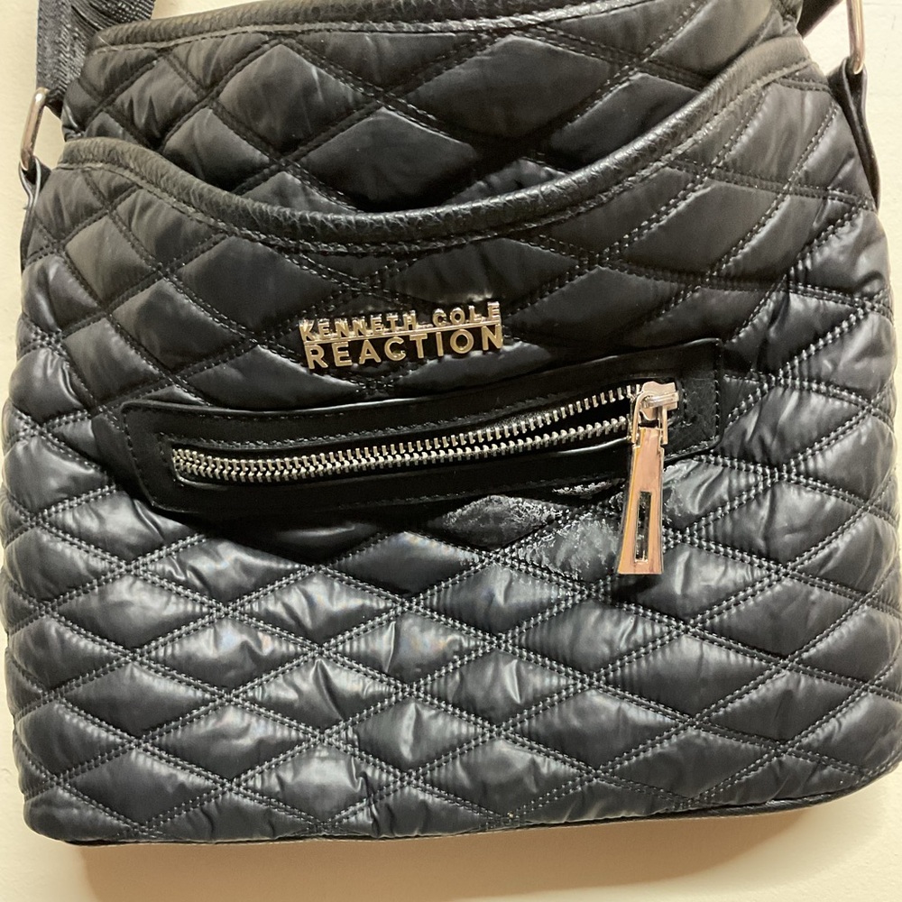 Kenneth Cole Reaction Quilted Black Shoulder Crossbody Bag